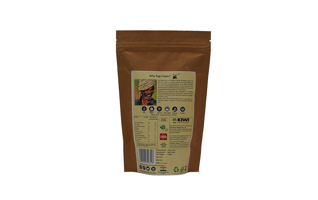 Kiwi Kisan Window Breakfast Cereal Ragi Flakes    Pack  250 grams